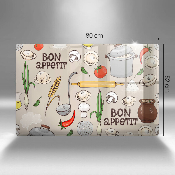 Placă sticla protectie aragaz Ilustrație bucătărie