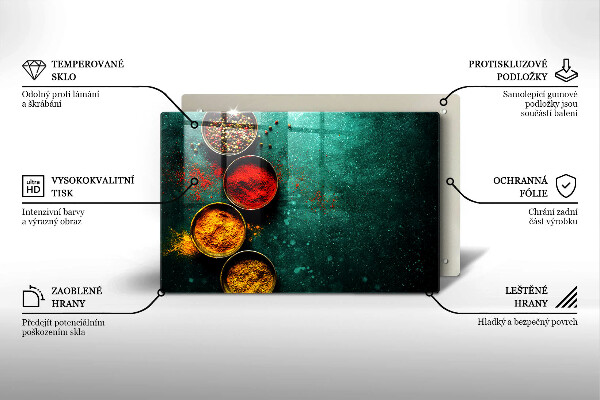 Placă sticla protectie aragaz Condimente orientale