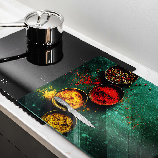 Placă sticla protectie aragaz Condimente orientale