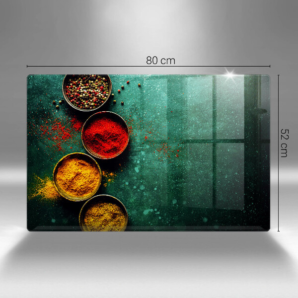 Placă sticla protectie aragaz Condimente orientale