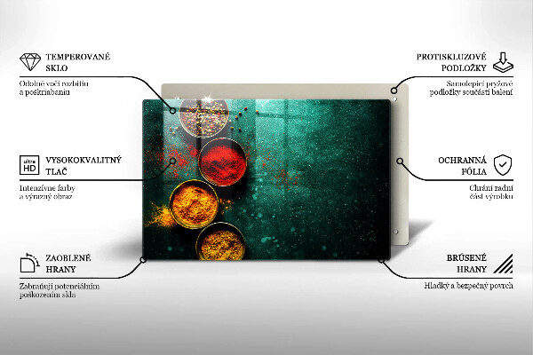 Placă sticla protectie aragaz Condimente orientale