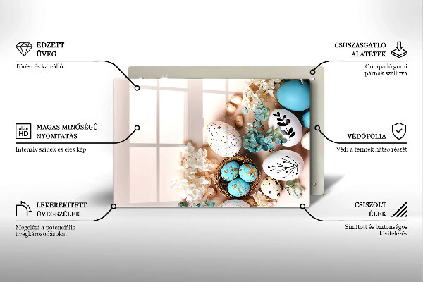 Placă sticla protectie aragaz Decoratiuni de Paste
