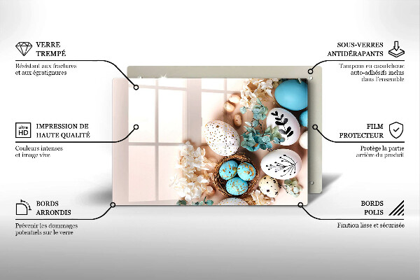 Placă sticla protectie aragaz Decoratiuni de Paste