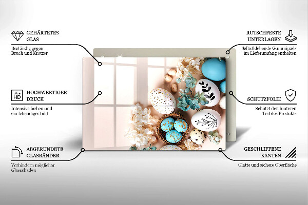 Placă sticla protectie aragaz Decoratiuni de Paste