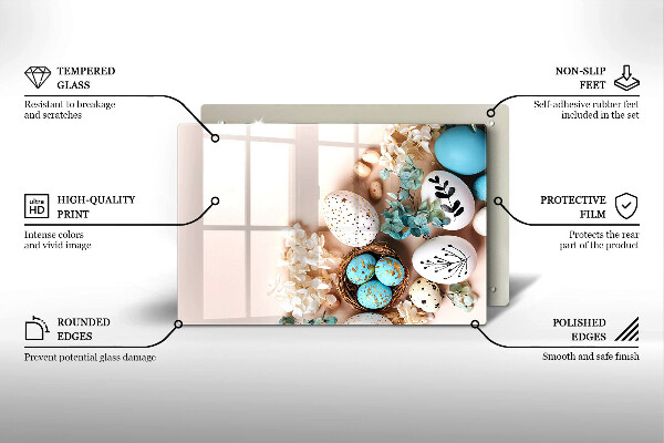 Placă sticla protectie aragaz Decoratiuni de Paste