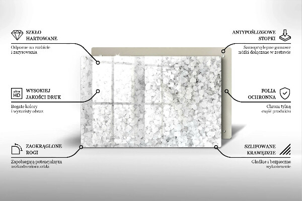 Placă sticla protectie aragaz Cristale de sare