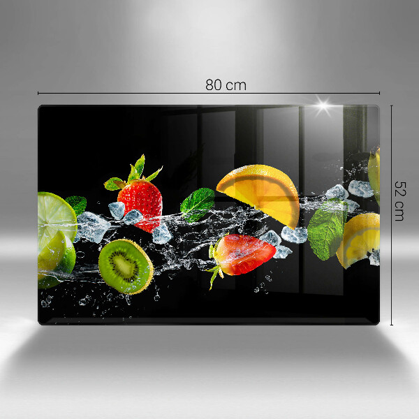 Placă sticla protectie aragaz Fructe în apă