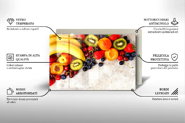 Placă sticla protectie aragaz Fructe de sărbători