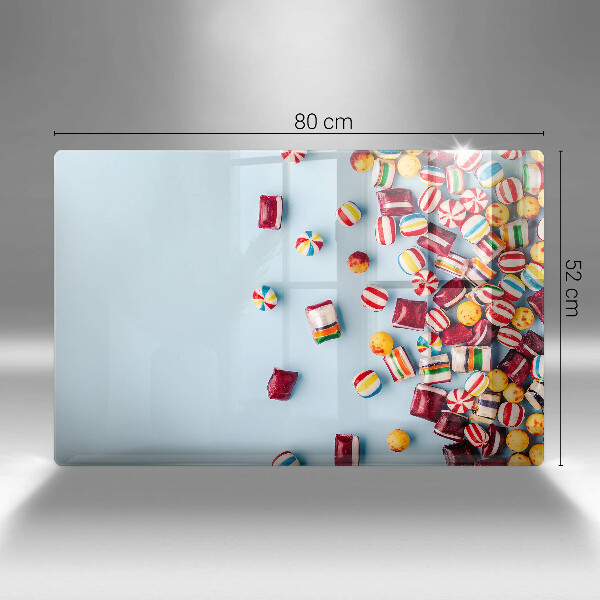 Placă sticla protectie aragaz Bomboane colorate