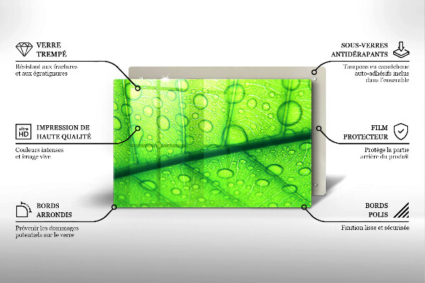 Placă sticla protectie aragaz Prim-plan al unei frunze