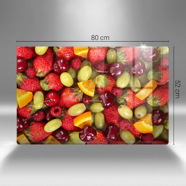 Placă sticla protectie aragaz Fructe de vară