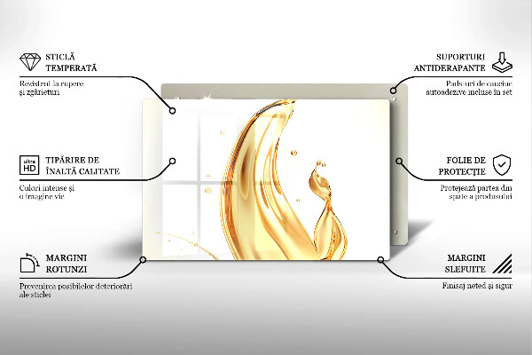 Placă sticla protectie aragaz ulei de masline