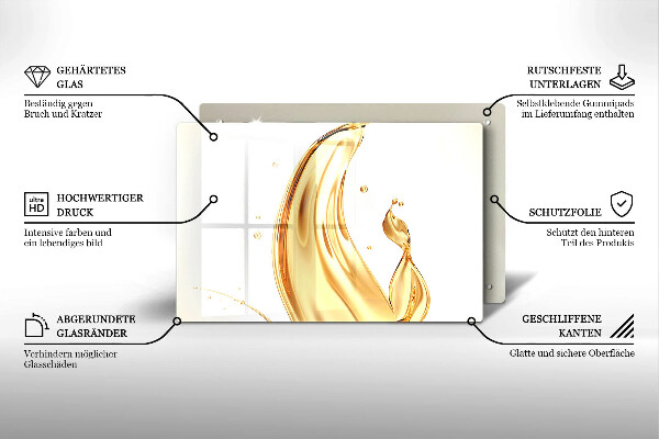 Placă sticla protectie aragaz ulei de masline
