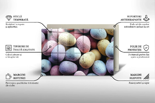 Placă sticla protectie aragaz Ouă de Paște