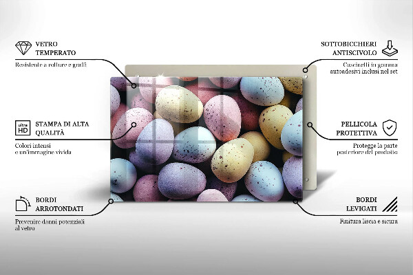 Placă sticla protectie aragaz Ouă de Paște