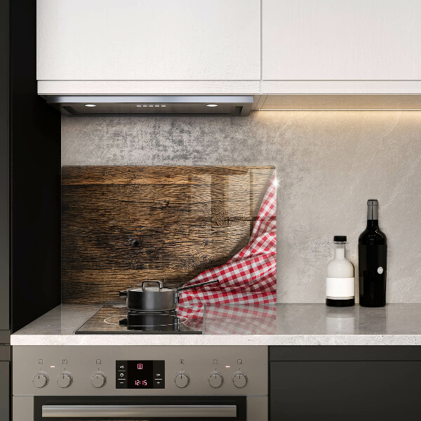 Placă sticla protectie aragaz Masa de lemn