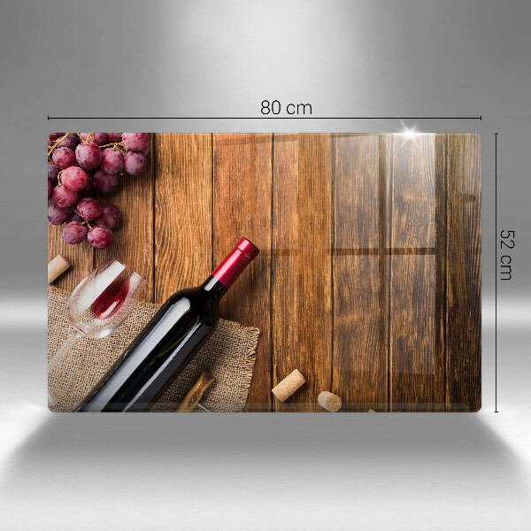 Placă sticla protectie aragaz O sticlă de vin roșu