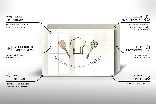 Placă sticla protectie aragaz Master of the Kitchen