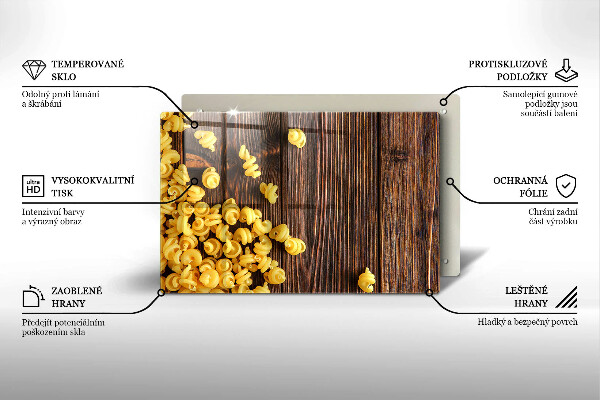 Placă sticla protectie aragaz Paste pe masă