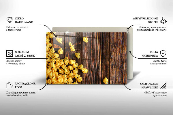 Placă sticla protectie aragaz Paste pe masă