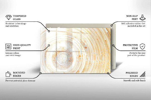 Placă sticla protectie aragaz Textura lemnului