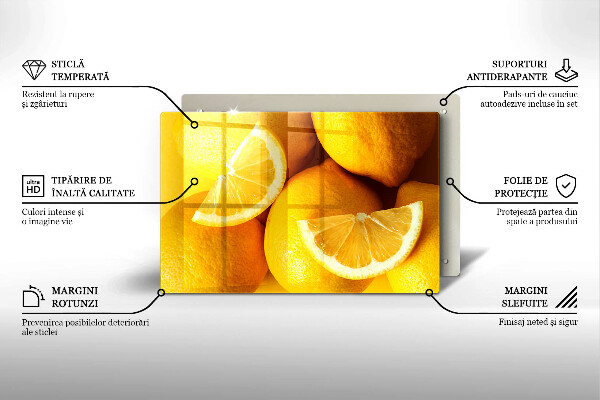 Placă sticla protectie aragaz Lămâi suculente