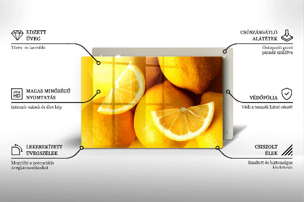 Placă sticla protectie aragaz Lămâi suculente