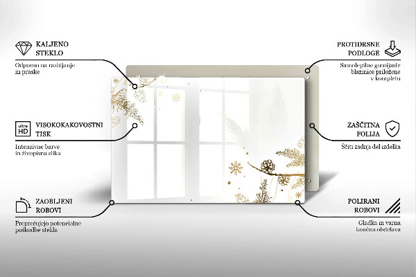 Placă sticla protectie aragaz Decoratiuni de iarna