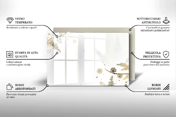 Placă sticla protectie aragaz Decoratiuni de iarna