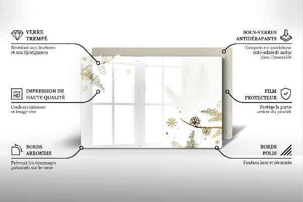 Placă sticla protectie aragaz Decoratiuni de iarna