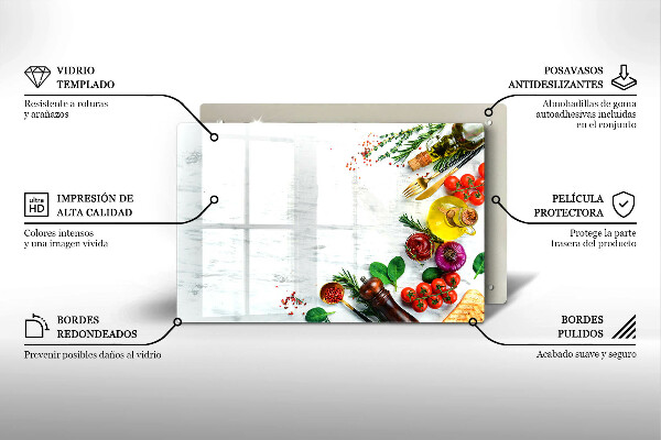 Placă sticla protectie aragaz Legume și condimente