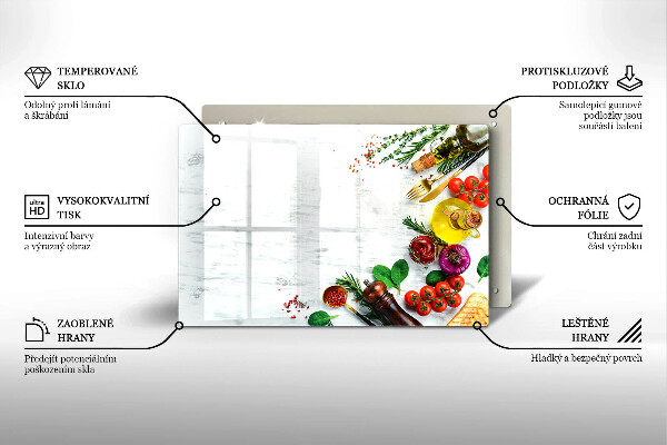 Placă sticla protectie aragaz Legume și condimente