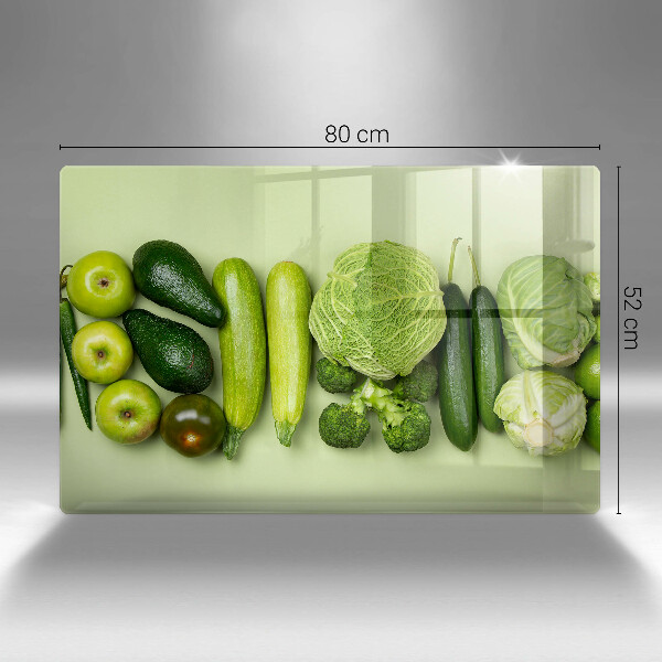 Placă sticla protectie aragaz Fructe și legume verzi