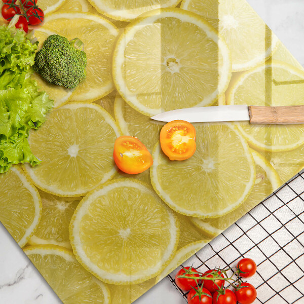 Placă sticla protectie aragaz Fructe de lamaie
