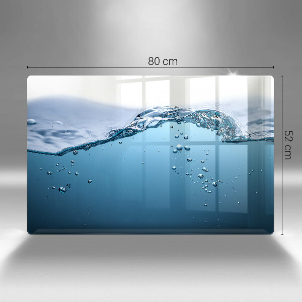 Placă din sticla protectie plita Apa albastra