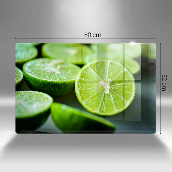 Placă din sticla protectie plita Lime citrice