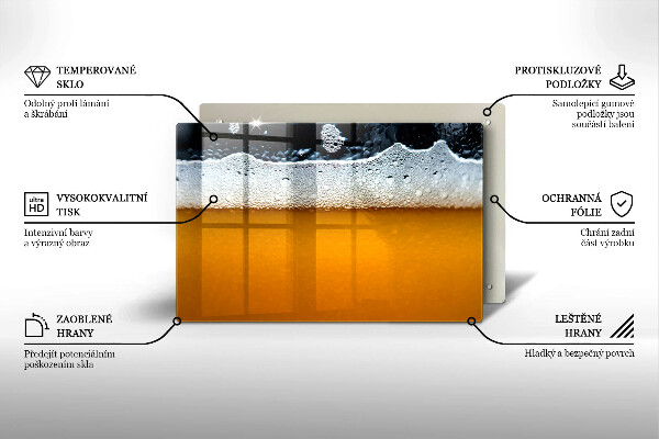 Placă din sticla protectie plita Bea spuma de bere