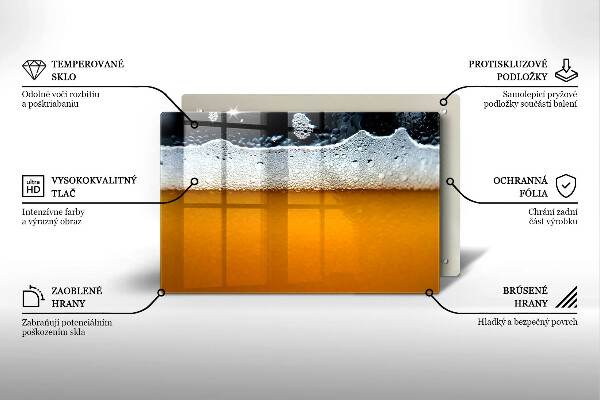 Placă din sticla protectie plita Bea spuma de bere