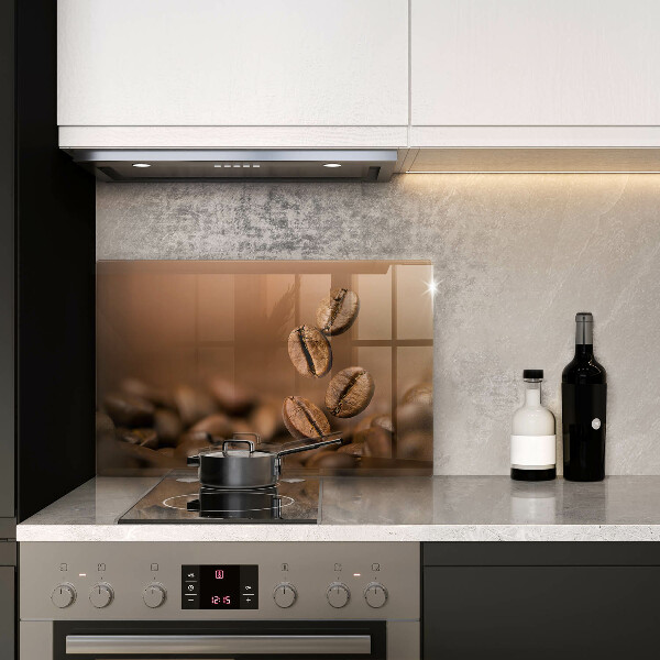 Placă din sticla protectie plita Boabe de cafea