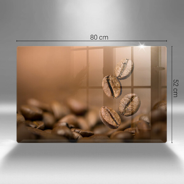 Placă din sticla protectie plita Boabe de cafea