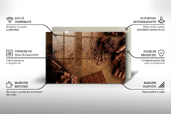 Placă din sticla protectie plita Dulciuri de ciocolata