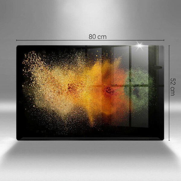 Placă din sticla protectie plita Condimente colorate