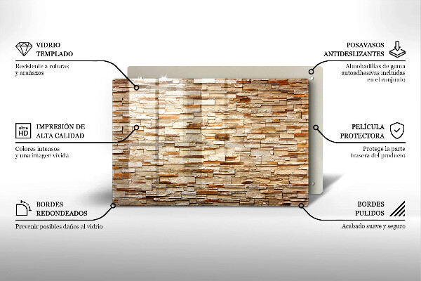 Placă sticla protectie aragaz Textura pietrelor decorative