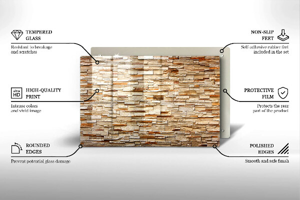 Placă sticla protectie aragaz Textura pietrelor decorative