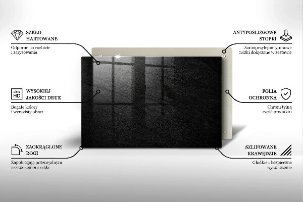 Placă sticla protectie aragaz textura stâncii