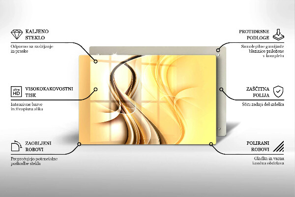 Placă sticla protectie aragaz Abstracția fumului