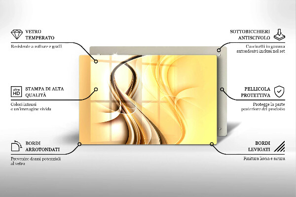 Placă sticla protectie aragaz Abstracția fumului
