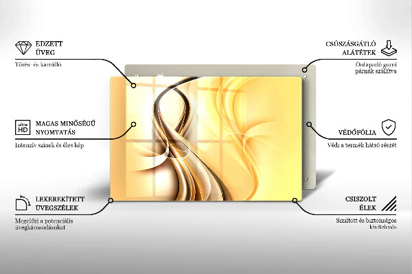 Placă sticla protectie aragaz Abstracția fumului