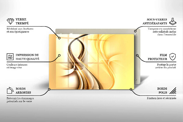 Placă sticla protectie aragaz Abstracția fumului
