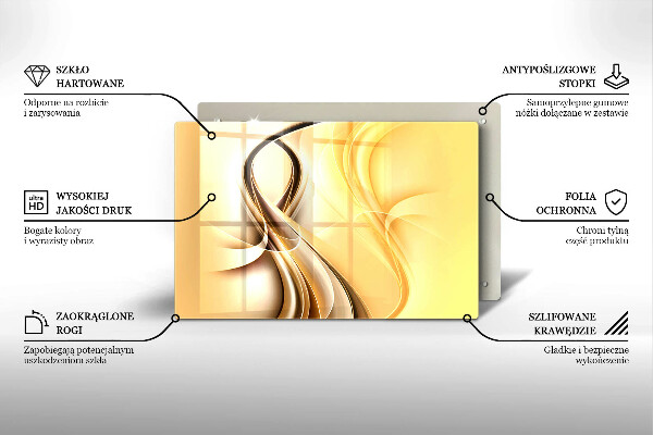 Placă sticla protectie aragaz Abstracția fumului